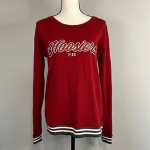 Pink Victoria’s Secret Red IU Hoosiers Long Sleeve Comfy Sweatshirt